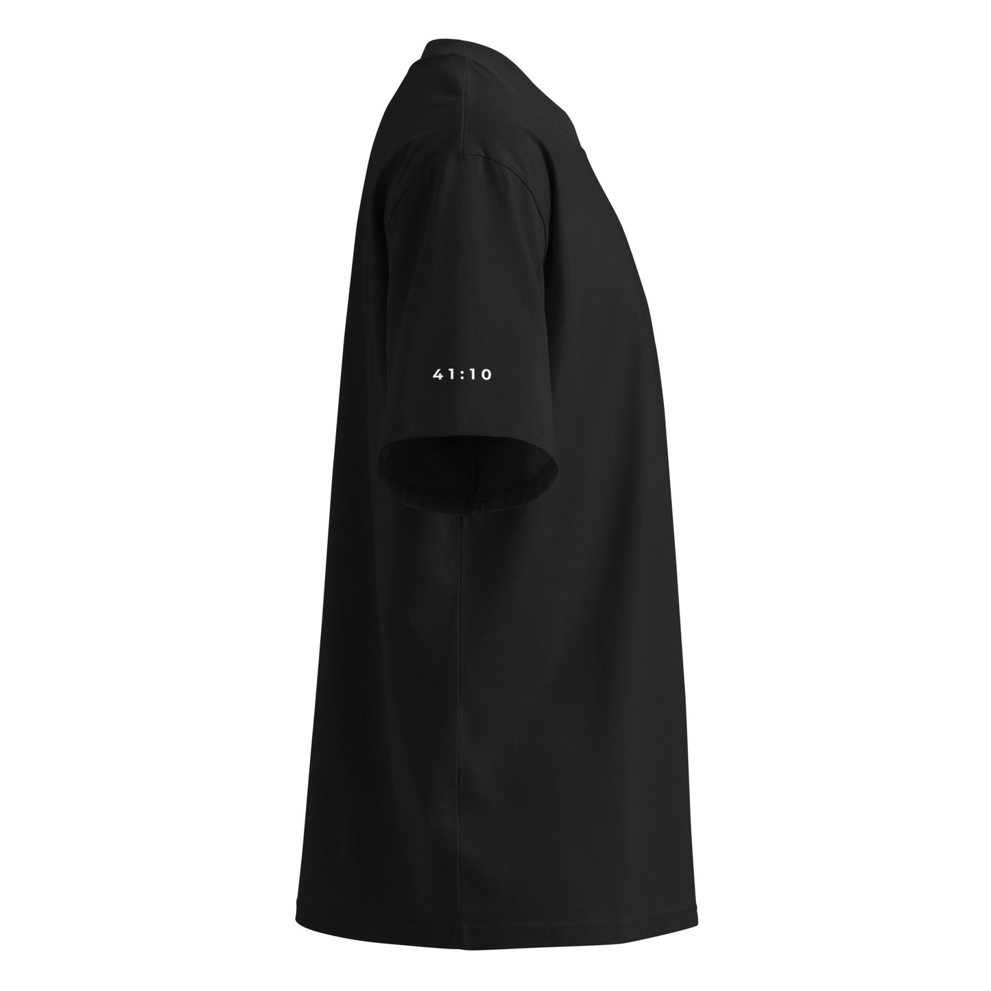 ISAIAH 41:10 | Black unisex organic oversized high neck t-shirt