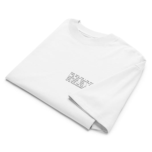 ISAIAH 41:10 | White unisex organic oversized high neck t-shirt