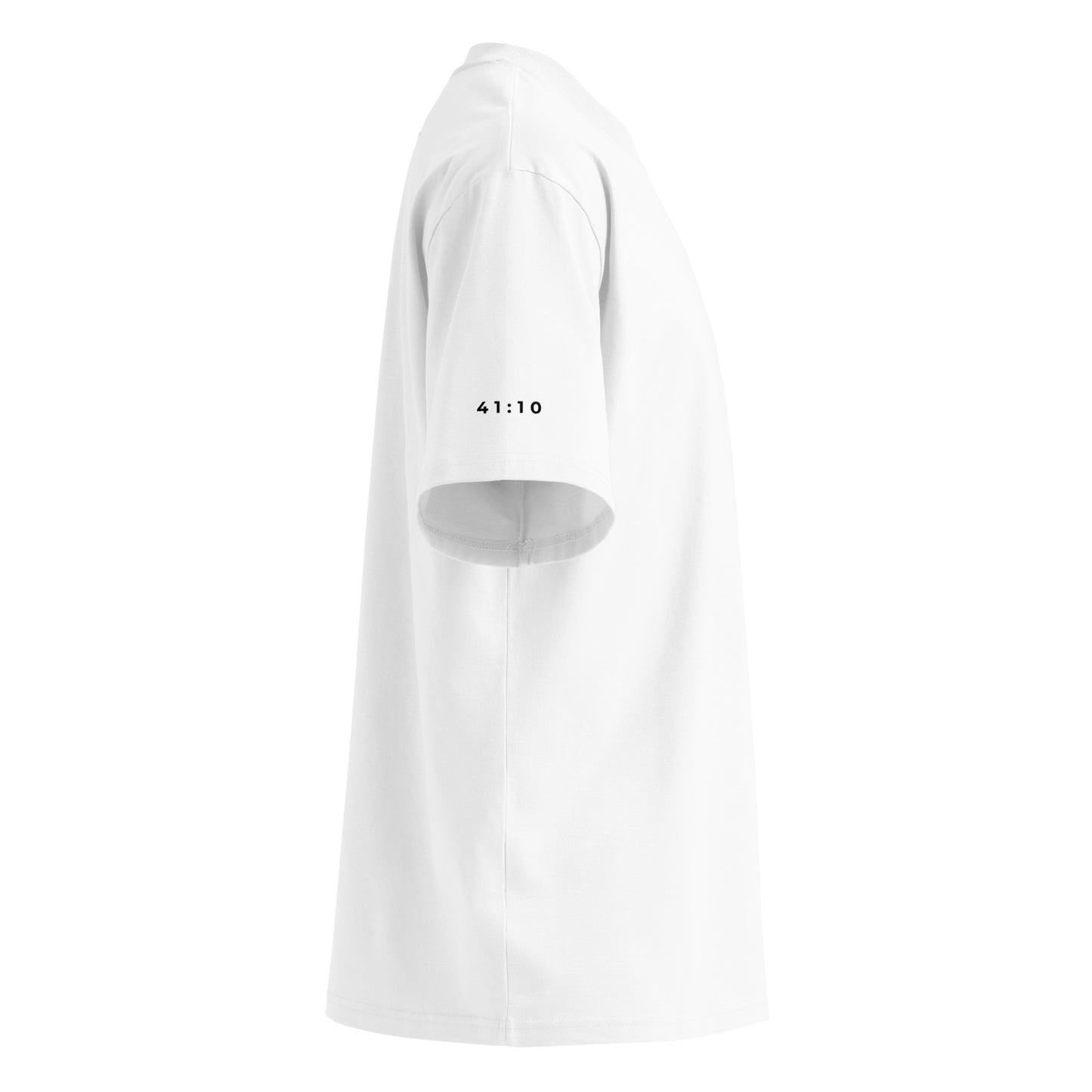 ISAIAH 41:10 | White unisex organic oversized high neck t-shirt